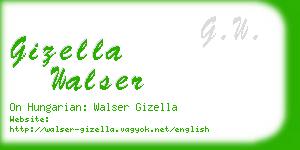 gizella walser business card